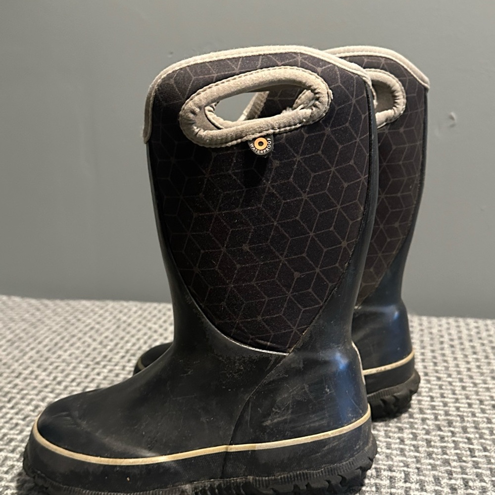 BOGS Black Kids Winter & Rain Boots